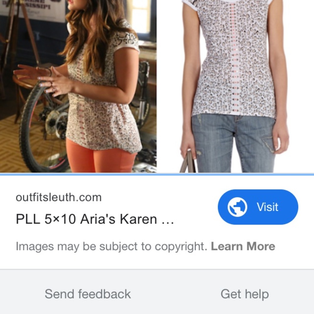 PLL Aria Montgomery Karen Millen Leopard Tee ❤️